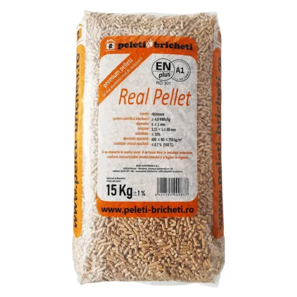 Peleti Real Pellet clasa ENplus A1 66 saci a câte 15 kg